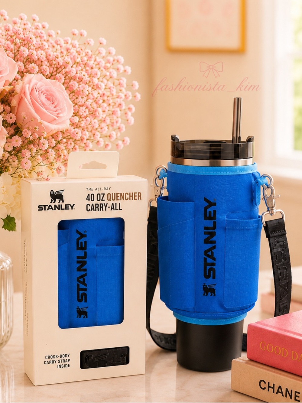 Blue Stanley 40 oz crossbody Quencher Carry-All bag pouch ONLY NWT